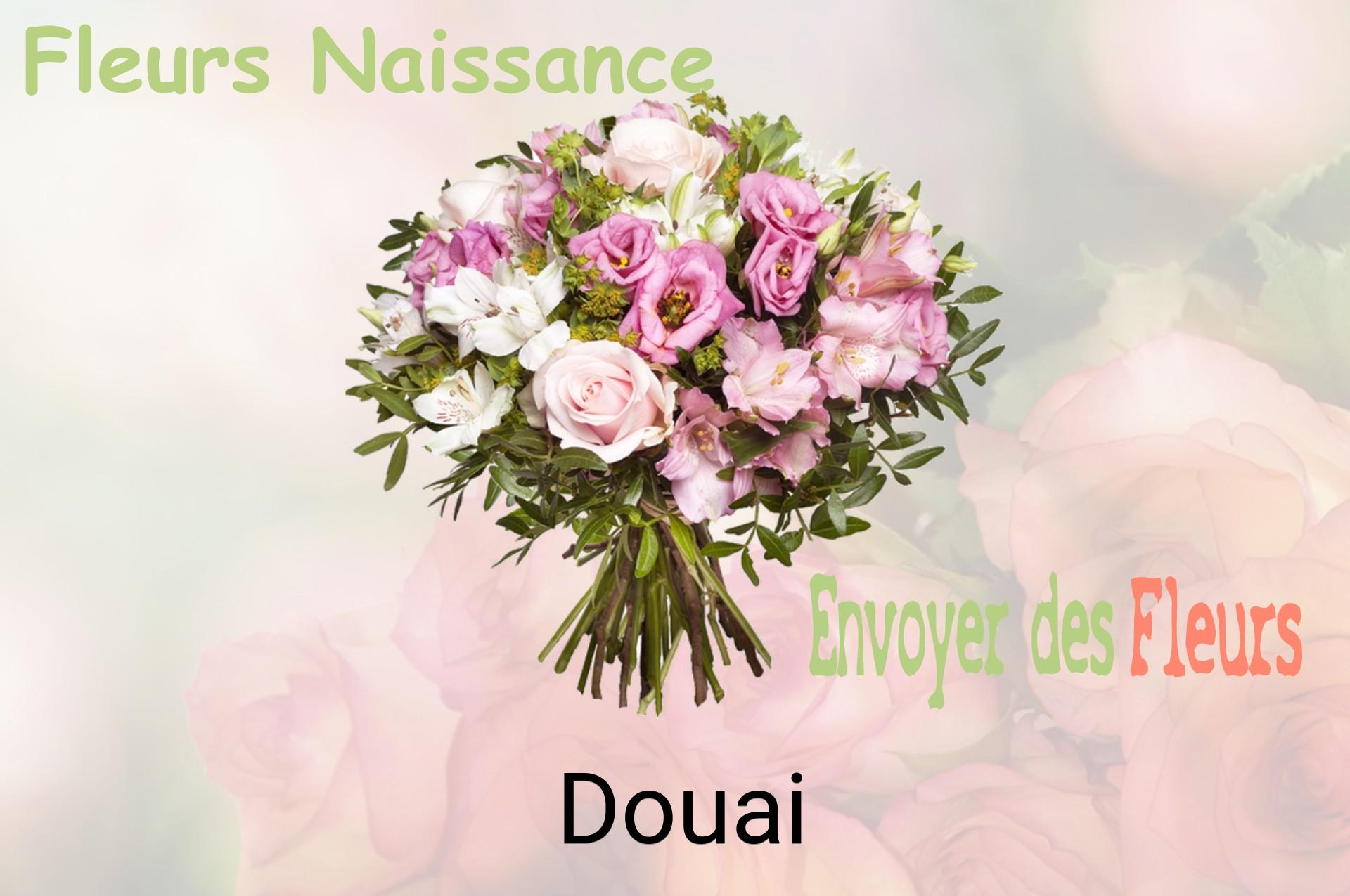 Bouquet de fleurs de naissance livré à Douai